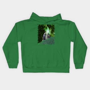 Lemurs on the Emerald Green Knolls Kids Hoodie